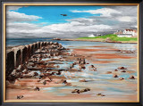 Low Flying over Lossiemouth West Beach Posters by Elise Ferguson
