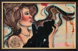The Girl and the Kitty II Prints by Vicky Filiault