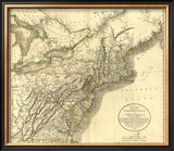 New York, Vermont, New Hampshire, c.1806 Framed Giclee Print by John Cary