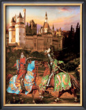 King Arthur and Sir Lancelot Print by Howard David Johnson