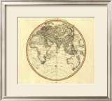 Eastern Hemisphere, c.1801 Framed Giclee Print by John Cary