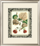 Zebra Bordered Botanical III Prints by Poiret 