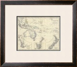 Oceania, c.1861 Framed Giclee Print by Alexander Keith Johnston