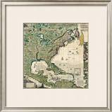 America Septentrionalis A Map of the British Empire in America, c.1733 Framed Giclee Print by Henry Popple