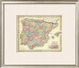 Spain and Portugal, c.1856 Framed Giclee Print by G. W. Colton