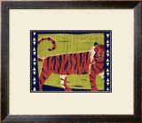 Woodblock Tiger Poster by Benjamin Bay