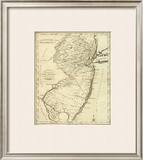 State of New Jersey, c.1796 Framed Giclee Print by John Reid