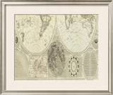 General Map of the World, or Terraqueous Globe, c.1787 Framed Giclee Print by Samuel Dunn