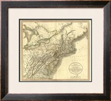 New York, Vermont, New Hampshire, c.1806 Framed Giclee Print by John Cary