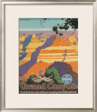 Santa Fe Railroad: Grand Canyon National Park, Arizona Framed Giclee Print by Oscar M. Bryn