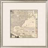 Composite: British Empire in America, c.1733 Framed Giclee Print by Henry Popple