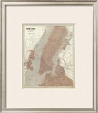 New York and Vicinity, c.1845 Framed Giclee Print by Sidney E. Morse