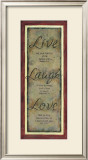 Live Laugh Love Poster by Karen Tribett