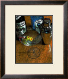 Martini with Two Olives on the Wood Table Framed Giclee Print by Steve Ash