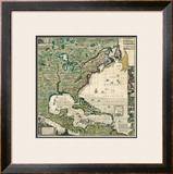 America Septentrionalis A Map of the British Empire in America, c.1733 Framed Giclee Print by Henry Popple