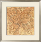 Mapa di Roma, 1898 Posters by Lorenzo Fiore