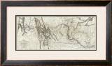 Map of Lewis and Clark's Track, Across the Western Portion of North America, c.1814 Framed Giclee Print by Lewis & Clark 