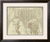 General Map of the World, or Terraqueous Globe, c.1787 Framed Giclee Print by Samuel Dunn