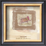 Hollyhock Wheelbarrow Print by Jane Claire
