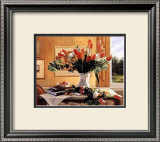 French Tulips and Crab Apple Art by Robin Anderson