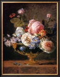 Fleurs dans un Vase de Porceleine Bleue, c.1780 Prints by Anne Vallayer-coster