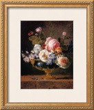 Fleurs dans un Vase de Porceleine Bleue, c.1780 Posters por Anne Vallayer-coster