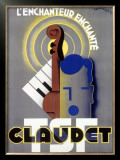 Claudet Enchanted Violin Framed Giclee Print
