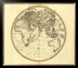 Eastern Hemisphere, c.1801 Framed Giclee Print by John Cary
