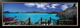 Bay View and Straw Umbrella, Coco Bay, Caribbean Print by Tom Mackie