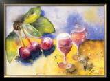 Glass and Cherry Posters by Witka Kova