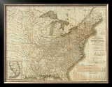 View of the Whole Internal Navigation of the United States, c.1830 Framed Giclee Print by Henry S. Tanner