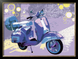 Vintage Vespa Poster by Michael Cheung