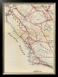 California: San Benito, Fresno, Monterey, San Luis Obispo, Kings, Kern, and Santa Barbara, c.1896 Framed Giclee Print by George W. Blum