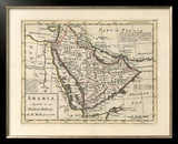 Arabia, Agreeable To Modern History Limited Edition Framed Print by H. Moll