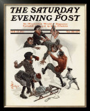 Snowball Fight at Snowfort, c.1911 Framed Giclee Print by Joseph Christian Leyendecker