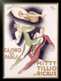 Mitty Tillio and Ricaux Framed Giclee Print by Paul Colin