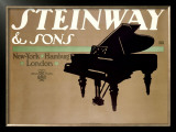 Steinway and Sons Framed Giclee Print by Lucian Bernhard