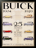 Twenty-Five Years of Buick Automobiles Framed Giclee Print