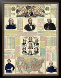 The National Political Chart, Civil War, c.1861 Framed Giclee Print by H. H. Lloyd