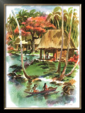 Samoa Framed Giclee Print by Louis Macouillard