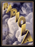Radiola RKO Radio Station Impressão giclée emoldurada por Max Ponty Radiola RKO Radio Station Impressão giclée emoldurada por Max Ponty