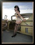 50's Pin-Up Girl Framed Giclee Print by David Perry