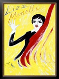 Liza Minelli Framed Giclee Print by Junot 
