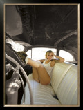 Hot Rod Pin-Up Girl Framed Giclee Print by David Perry