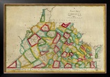 State of Virginia, c.1827 Framed Giclee Print by Robert Desilver
