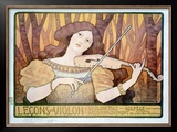 Lecons de Violin Framed Giclee Print by Paul Berthon