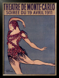 Theatre de Monte-Carlo Framed Giclee Print by Jean Cocteau