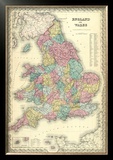 England and Wales, c.1856 Framed Giclee Print by G. W. Colton