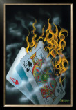 Burning Blackjack Posters by Michael Godard
