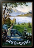 Lago di Como Framed Giclee Print by Elio Ximenes